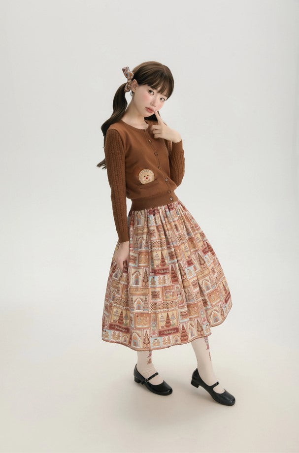 【受注予約~11/6】Gingerbread Kingdom カーディガン・スカート【JulieParfait】