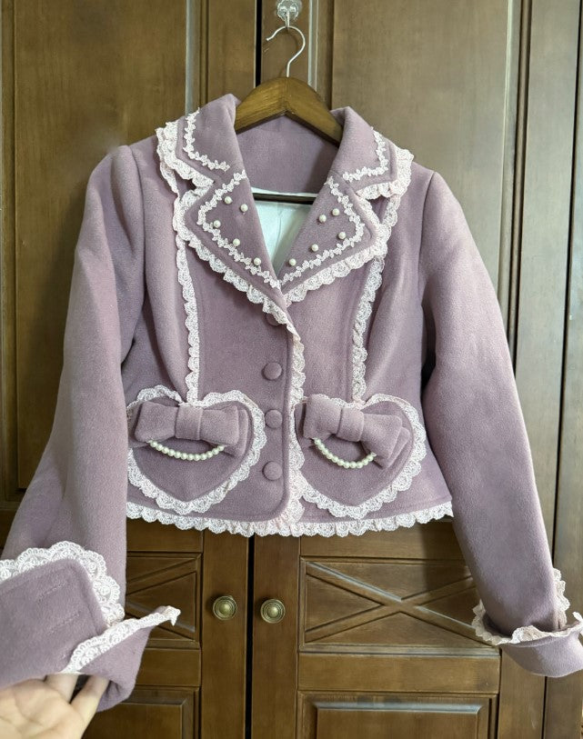 【受注予約~11/17】Snow Pearl ショートコート【黄桃湯園】