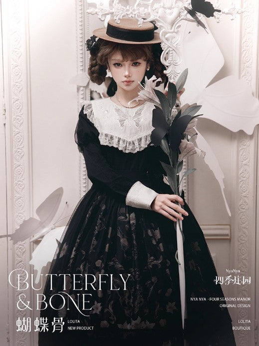 【受注予約~11/20】Butterfly Bone 2.0 ワンピース・ジャンパースカート【NyaNya】