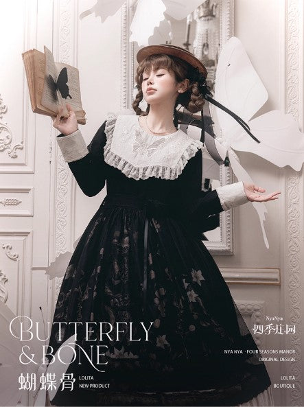 【受注予約~11/20】Butterfly Bone 2.0 ワンピース・ジャンパースカート【NyaNya】