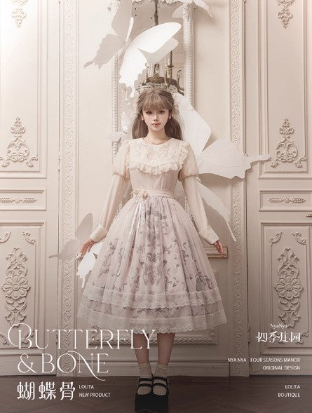 【受注予約~11/20】Butterfly Bone 2.0 ワンピース・ジャンパースカート【NyaNya】