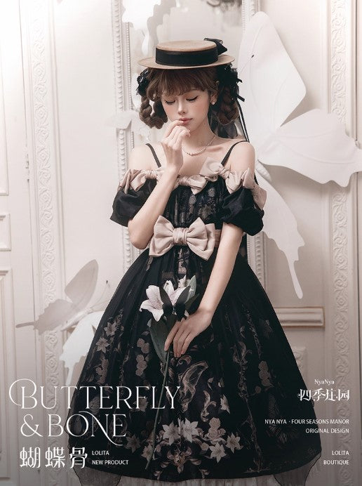 【受注予約~11/20】Butterfly Bone 2.0 ワンピース・ジャンパースカート【NyaNya】