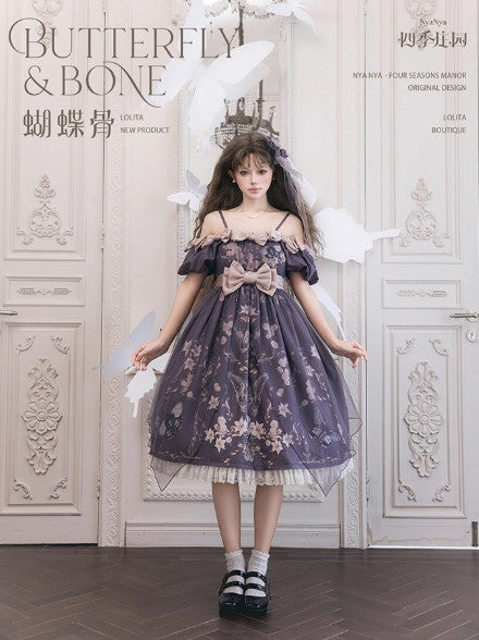 【受注予約~11/20】Butterfly Bone 2.0 ワンピース・ジャンパースカート【NyaNya】