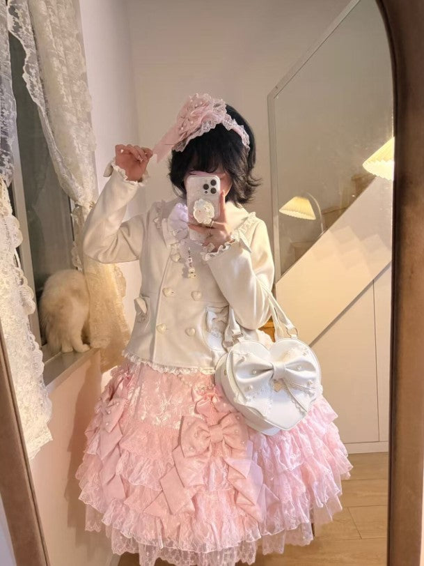 【受注予約~12/1】リボンファー ショートコート【少女臆想】