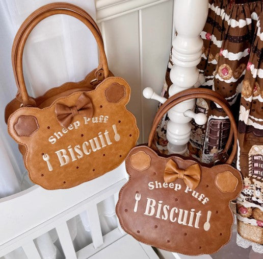 【受注予約~12/3】Biscuit Bear ハンドバッグ【Sheep Puff】