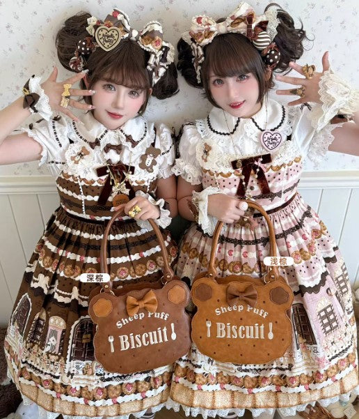 【受注予約~12/3】Biscuit Bear ハンドバッグ【Sheep Puff】