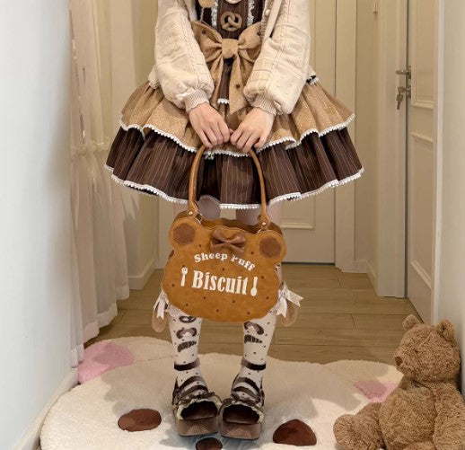 【受注予約~12/3】Biscuit Bear ハンドバッグ【Sheep Puff】