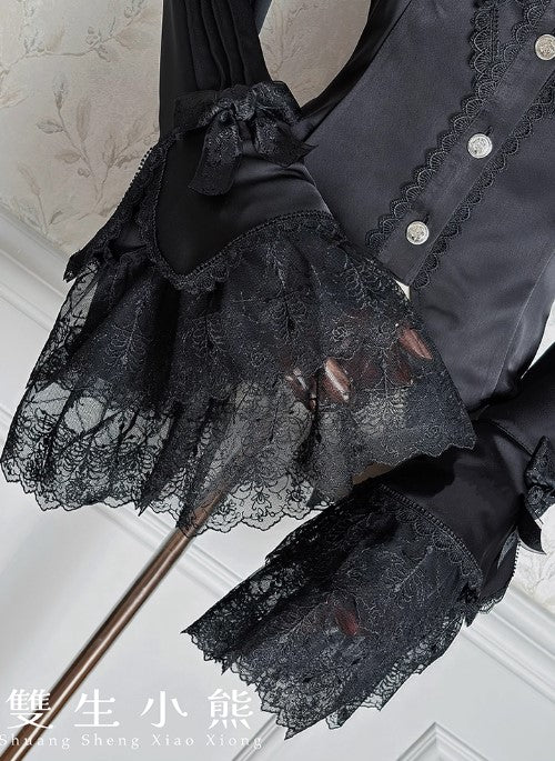 【受注予約~12/8】Black Mist Feast ブラウス・ケープ【双生小熊】