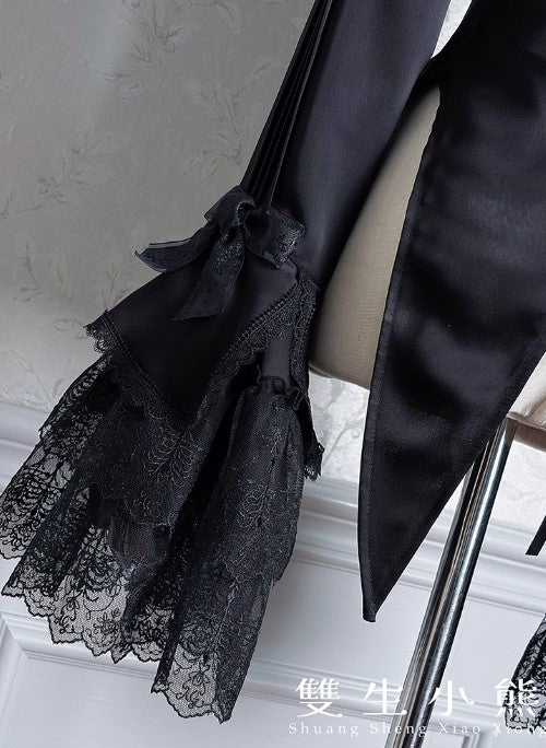 【受注予約~12/8】Black Mist Feast ブラウス・ケープ【双生小熊】