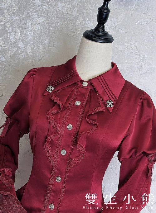 【受注予約~12/8】Black Mist Feast ブラウス・ケープ【双生小熊】