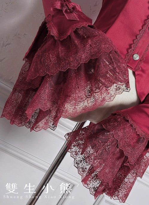 【受注予約~12/8】Black Mist Feast ブラウス・ケープ【双生小熊】