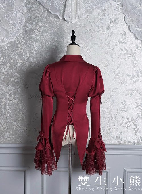 【受注予約~12/8】Black Mist Feast ブラウス・ケープ【双生小熊】