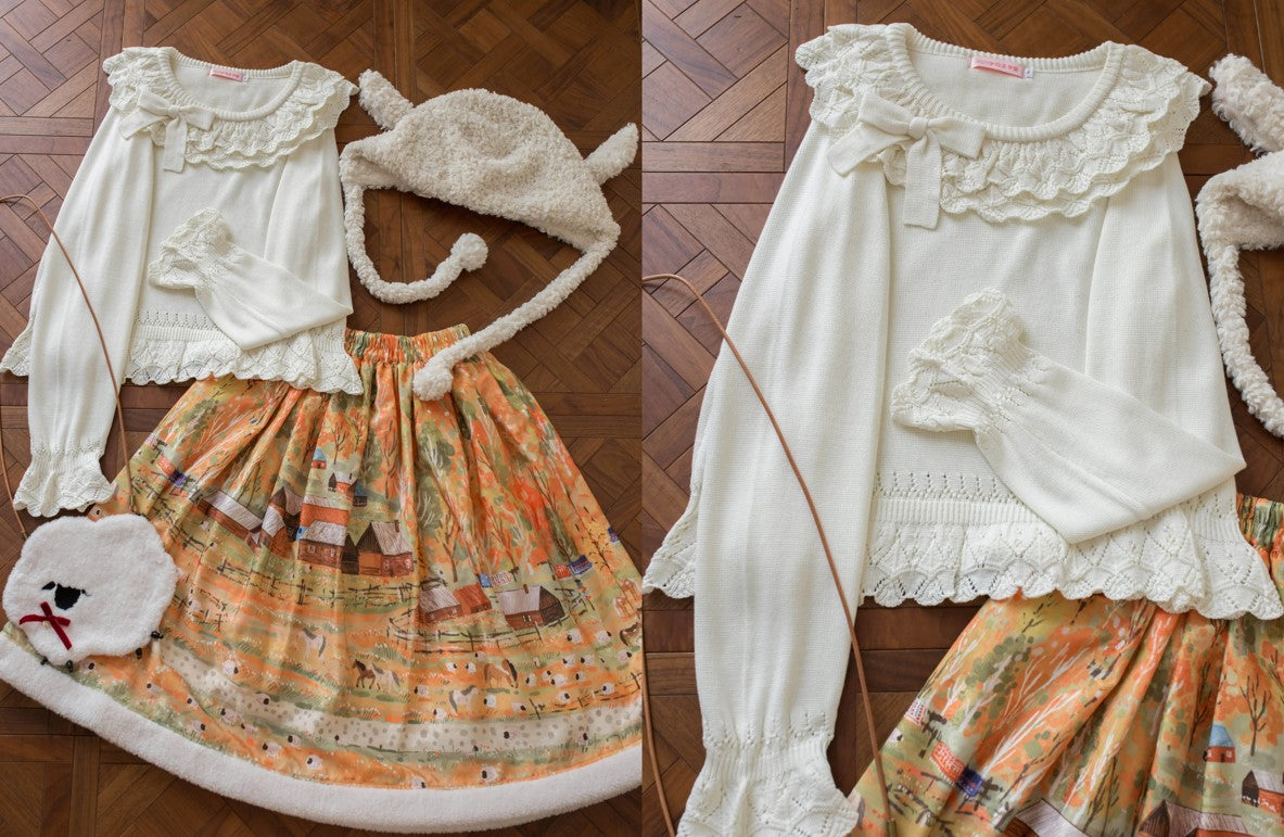 NANA フリルニットトップス【MIST】