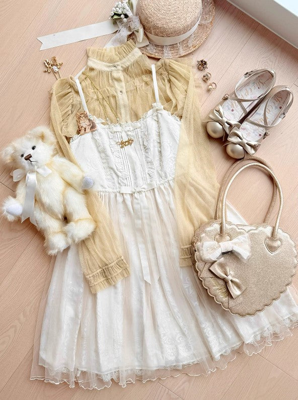 【受注予約~12/18】スカラップハートバッグ(グリッターver.)【Sheep Puff】