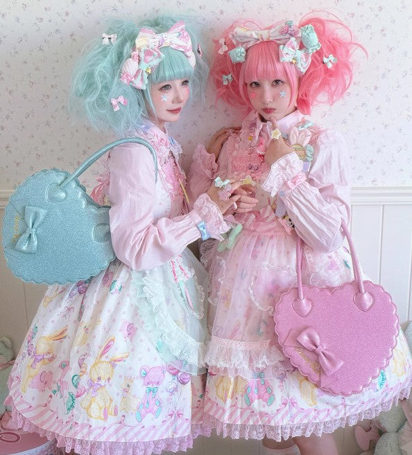 【受注予約~12/18】スカラップハートバッグ(グリッターver.)【Sheep Puff】