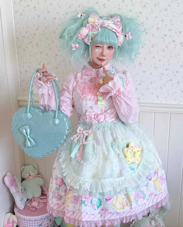 【受注予約~12/18】スカラップハートバッグ(グリッターver.)【Sheep Puff】