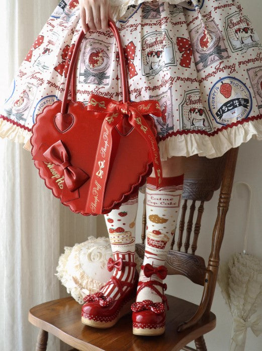 【受注予約~12/18】スカラップハートバッグ(グリッターver.)【Sheep Puff】