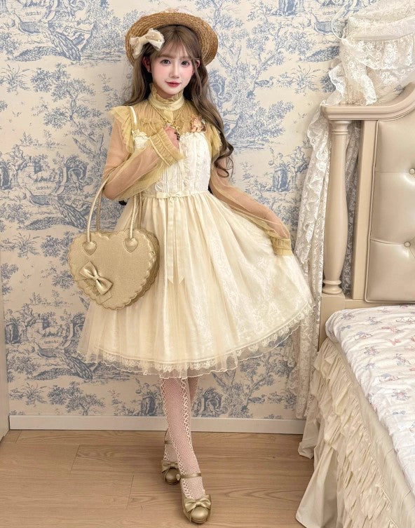 【受注予約~12/18】スカラップハートバッグ(グリッターver.)【Sheep Puff】