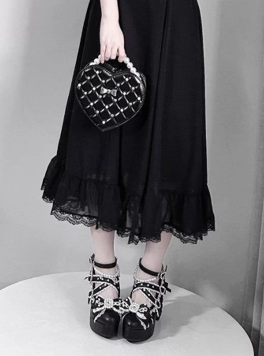 【受注予約~12/17】Jewel Bud クロスストラップシューズ【Sheep Puff】