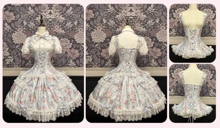 【受注予約~1/7】鏡中花 セットアップ【Dream Lolita】