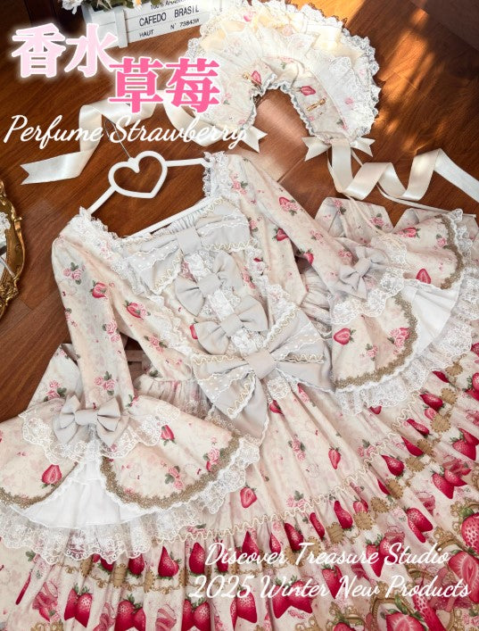 【受注予約~12/28】香水イチゴ ジャンパースカート・ワンピース【Discovering Treasures Studio】