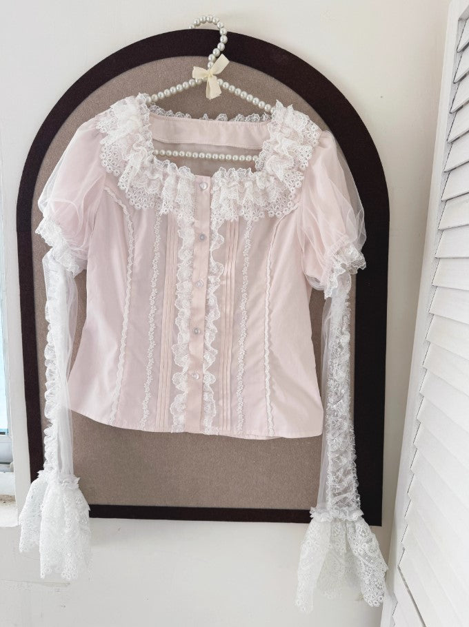 【受注予約~1/31】スクエアネックブラウス【梅子】