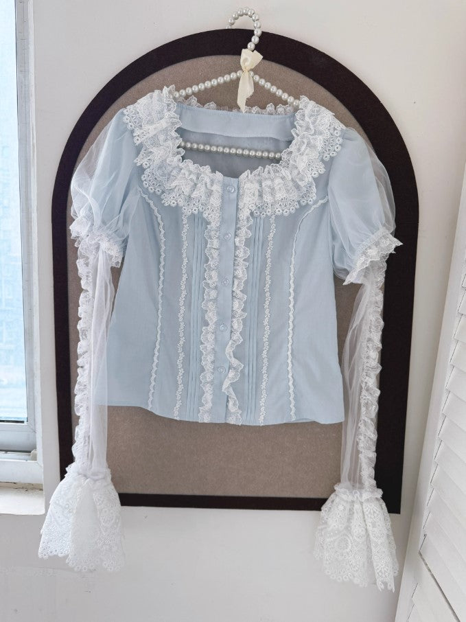 【受注予約~1/31】スクエアネックブラウス【梅子】