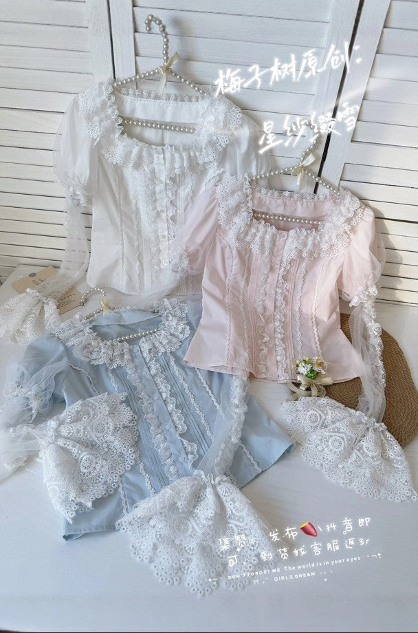 【受注予約~1/31】スクエアネックブラウス【梅子】