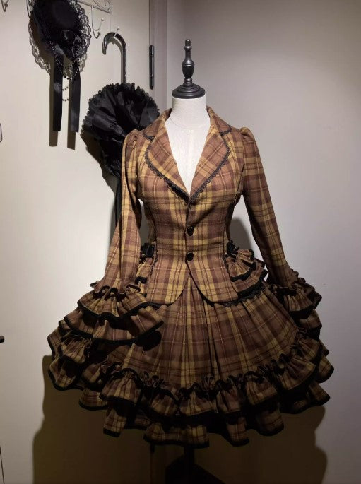 チェックメイトSサイズ フルセット ケース付 Chris's Note ジャケット・スカートセット(ブラックチェック)【Sugar