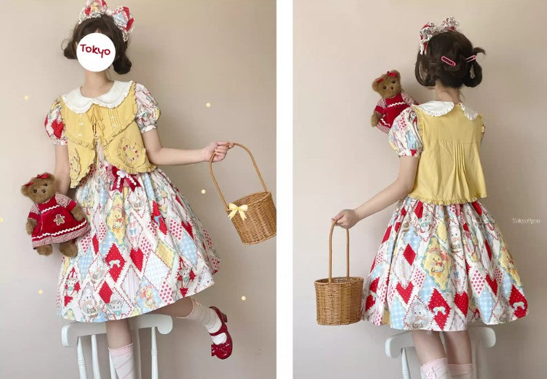 【受注予約~2/25】RETRO FLOWER ジレ・スカート【南十字宇宙洋服社】