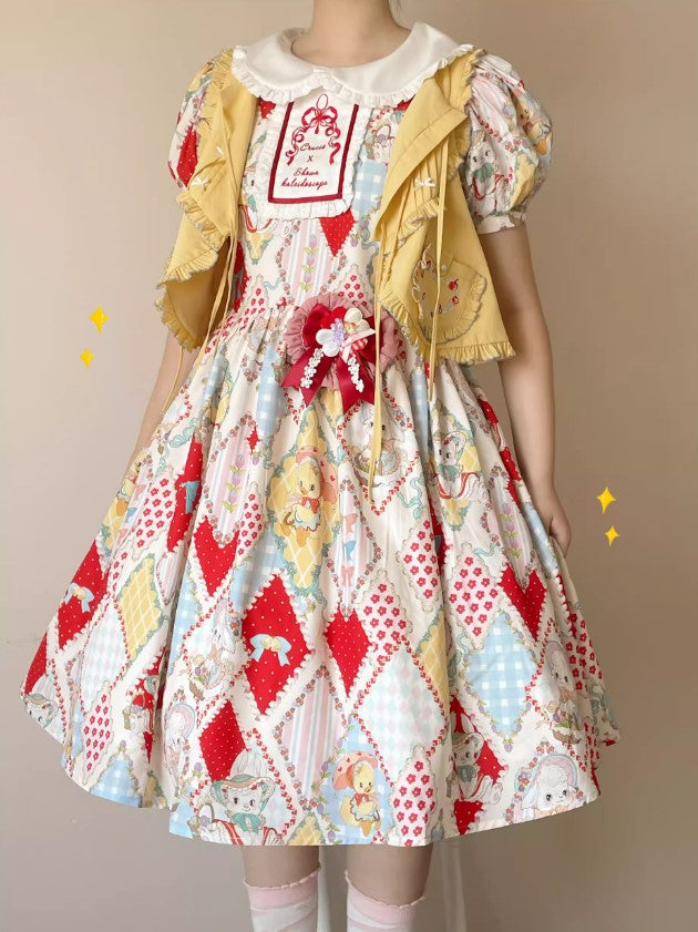 【受注予約~2/25】RETRO FLOWER ジレ・スカート【南十字宇宙洋服社】