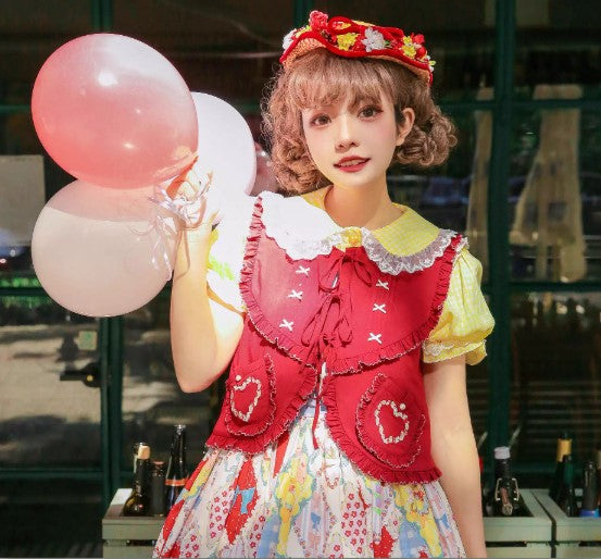 【受注予約~2/25】RETRO FLOWER ジレ・スカート【南十字宇宙洋服社】