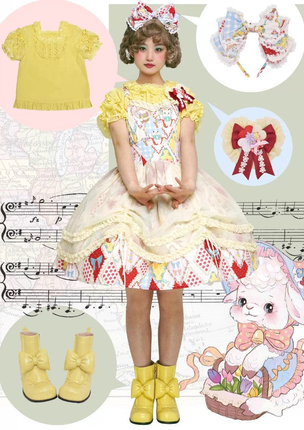 【受注予約~2/25】RETRO FLOWER ジャンパースカート【南十字宇宙洋服社】