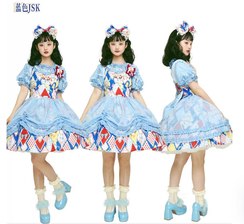 【受注予約~2/25】RETRO FLOWER ジャンパースカート【南十字宇宙洋服社】