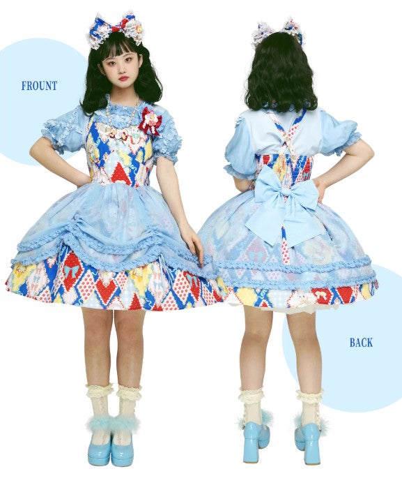 【受注予約~2/25】RETRO FLOWER ジャンパースカート【南十字宇宙洋服社】