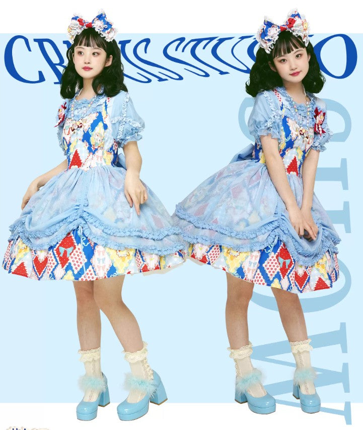 【受注予約~2/25】RETRO FLOWER ジャンパースカート【南十字宇宙洋服社】