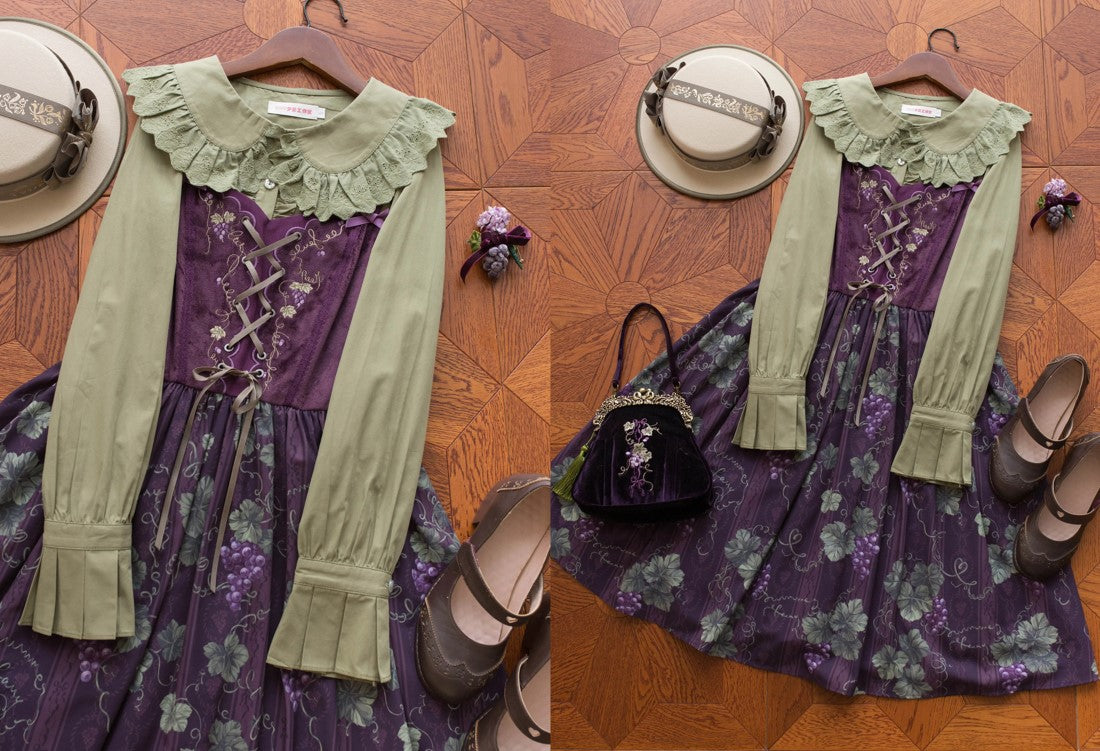 綿レース長袖ブラウス【MIST】