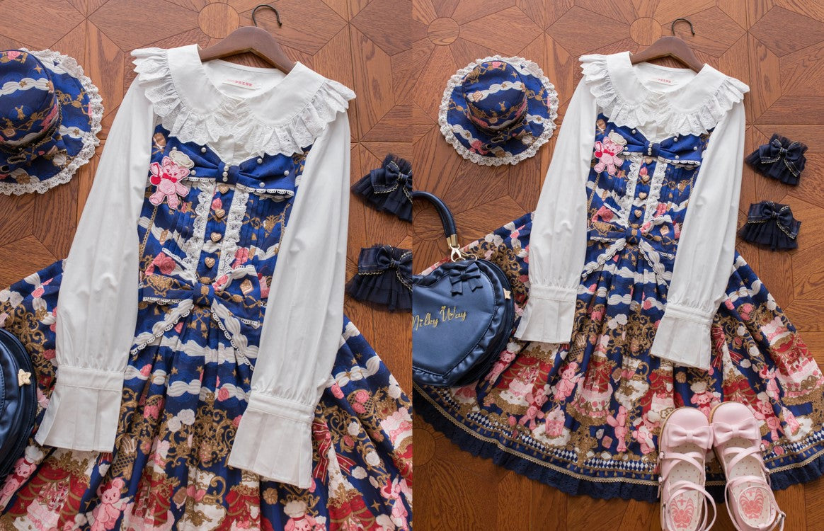 綿レース長袖ブラウス【MIST】