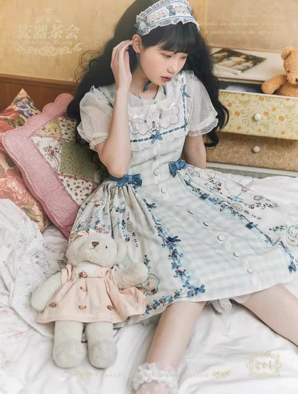 【受注予約~3/5】PorcelainTeaparty ジャンパースカート【CEL】