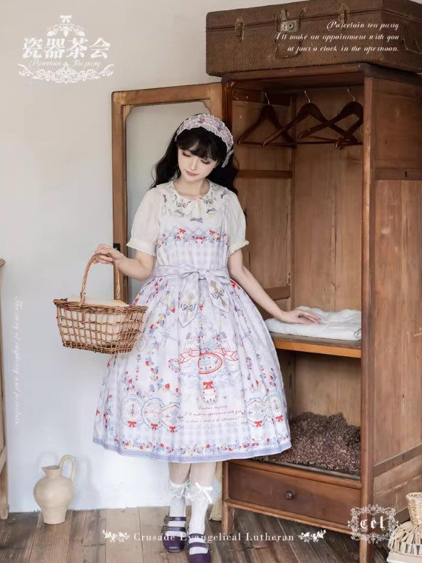 【受注予約~3/5】PorcelainTeaparty ジャンパースカート【CEL】