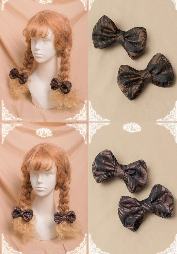 [Pre-orders until March 12th] Chooocolate Ribbon Barrette, Ribbon Pin, Brooch [PINK UP]