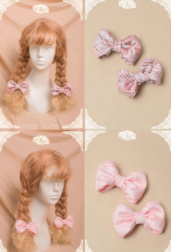 [Pre-orders until March 12th] Chooocolate Ribbon Barrette, Ribbon Pin, Brooch [PINK UP]
