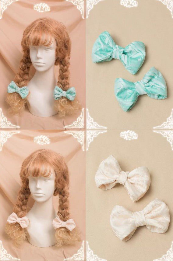 [Pre-orders until March 12th] Chooocolate Ribbon Barrette, Ribbon Pin, Brooch [PINK UP]
