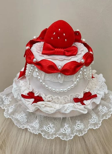 【受注予約~3/18】Strawberry Ribbon ワンピース・フルセット【Dream Lolita】