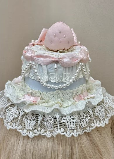 【受注予約~3/18】Strawberry Ribbon ワンピース・フルセット【Dream Lolita】