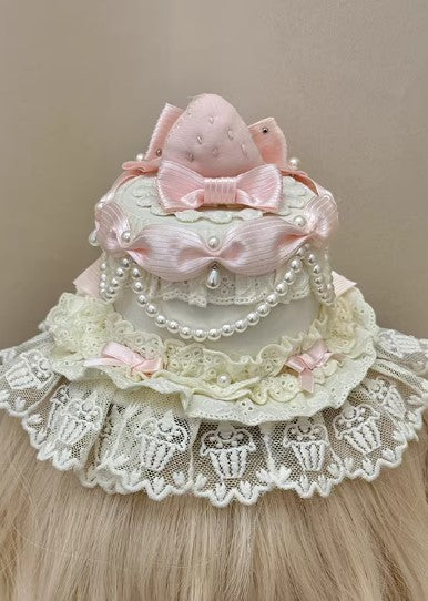 【受注予約~3/18】Strawberry Ribbon ワンピース・フルセット【Dream Lolita】