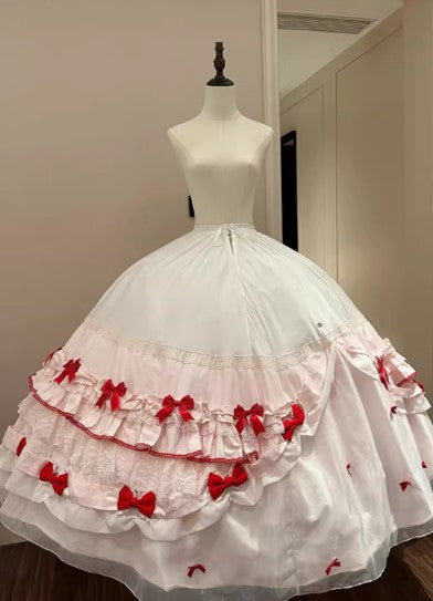 【受注予約~3/18】Strawberry Ribbon ワンピース・フルセット【Dream Lolita】