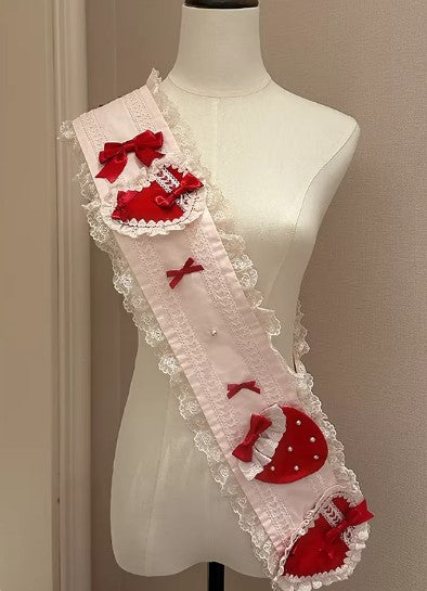 【受注予約~3/18】Strawberry Ribbon インナースカート・アクセサリー【Dream Lolita】