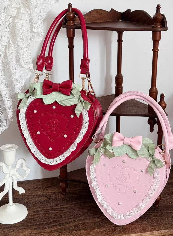 【受注予約~4/9】Sweet  Strawberry Garden バッグ【Sheep Puff】