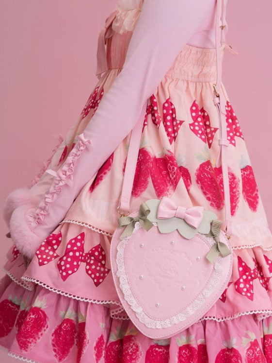 【受注予約~4/9】Sweet  Strawberry Garden バッグ【Sheep Puff】